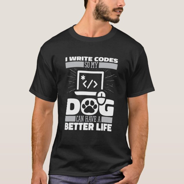 Coder Dog Coding  Developer Software Engineer Prog T-Shirt (Front)