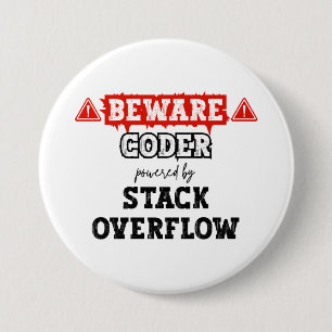 Coder Powered By Stack Overflow   Programming 3 Inch Round Button