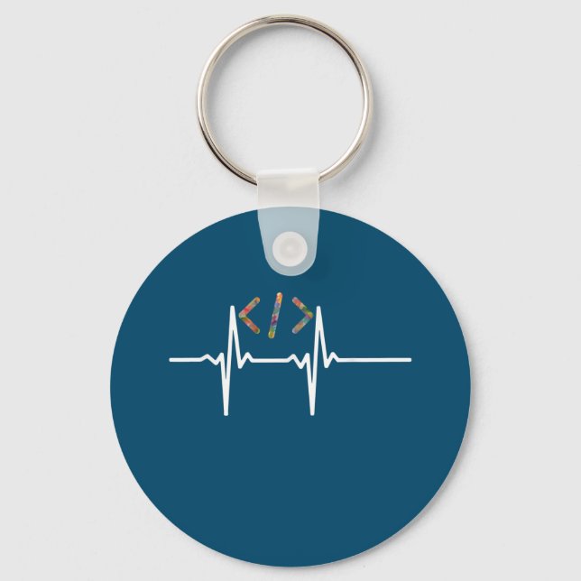 Coders Funny | Computer Software Programmer Coding Keychain (Front)