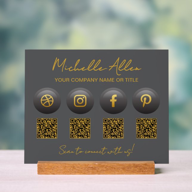Codes QR des médias sociaux de l'entreprise (Neutre)