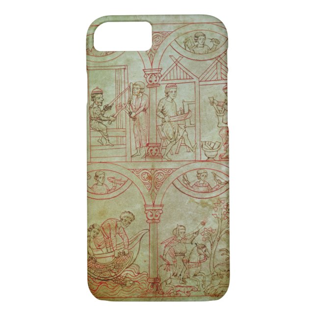 Codex 507 fol.2r Weaver, Shoemaker, Fishermen and Case-Mate iPhone Case (Back)