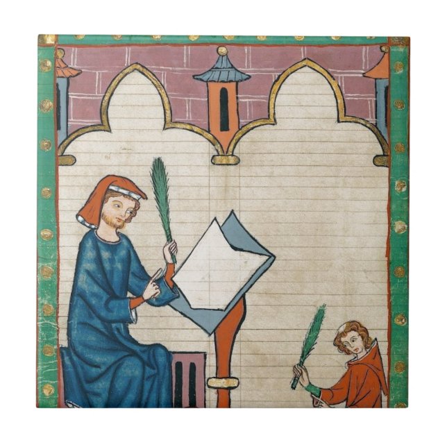 Codex Manesse, 1300s Tile (Front)
