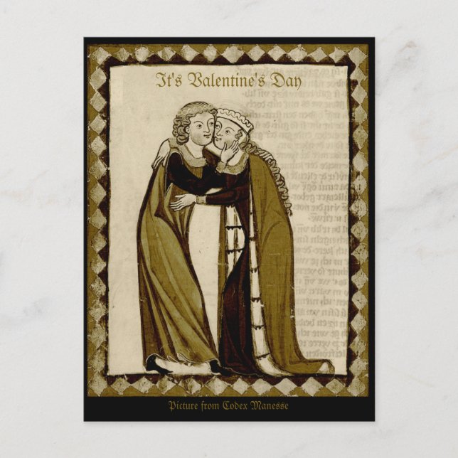 Codex Manesse CC0035 Valentine Holiday Postcard (Front)