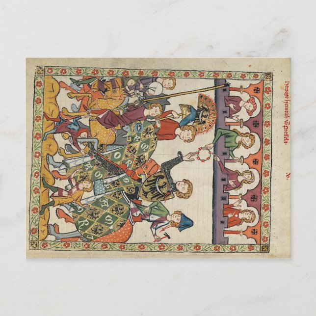 Codex manesse - Herzog Heinrich von Breslau Postka Postcard (Front)
