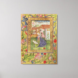 Codex Ser Nov 2599 f. 39v The Birth of Christ Canvas Print