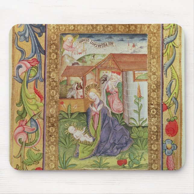 Codex Ser Nov 2599 f. 39v The Birth of Christ Mouse Pad (Front)
