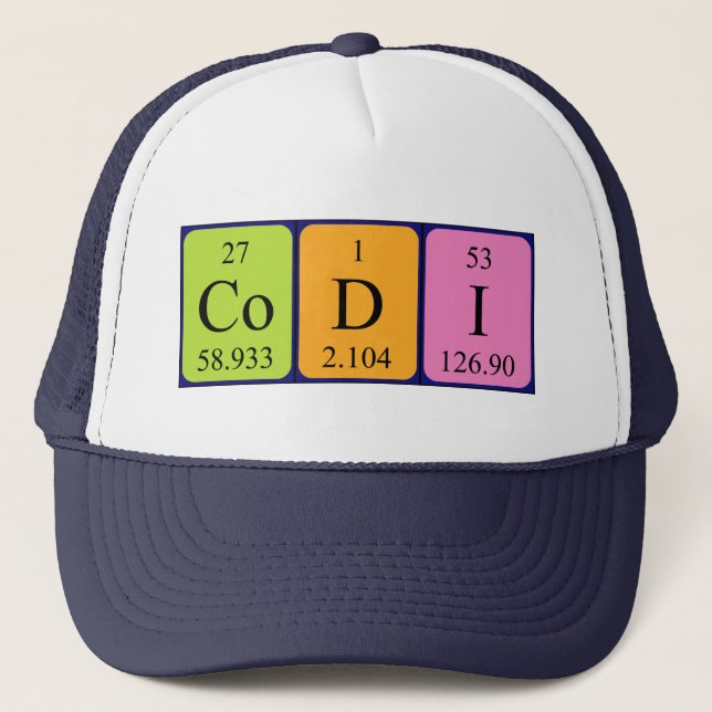 Codi periodic table name hat (Front)