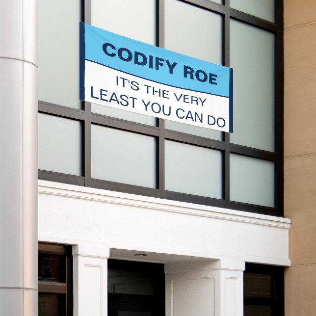 Codify Roe It's the Least You Can Do Congress Banner (Outside Building)