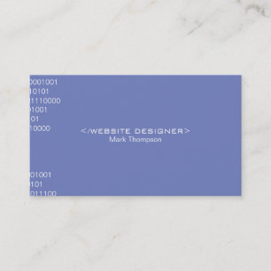 Coding Blue Purple Background Business Card
