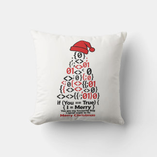 Coding Christmas Tree Pillow - Romantic Gift