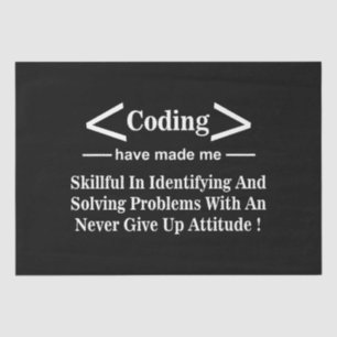 Coding Coder Programmer Coding Tissue Paper