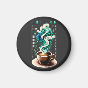 Coding & Coffee: Tech Enthusiast's Dream Art Magnet