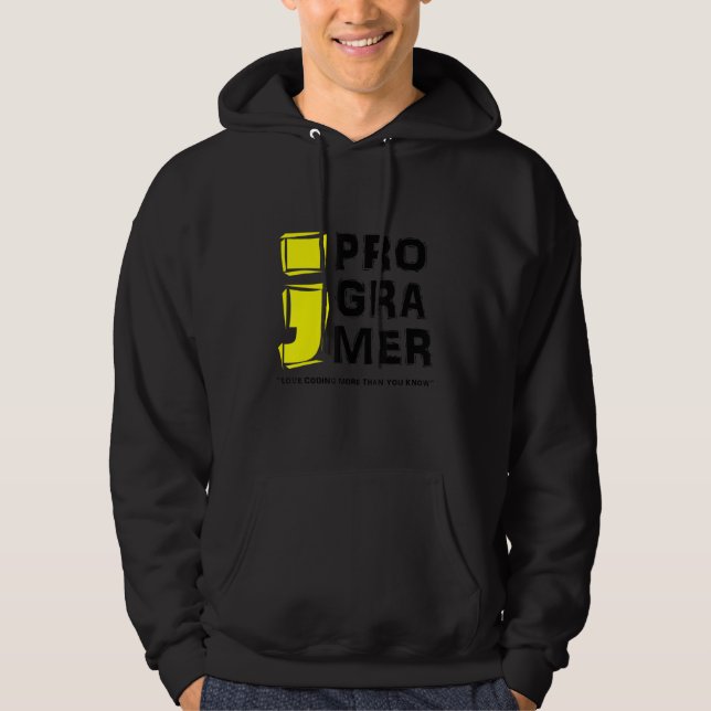 Coding Computer Programmer Love Coding More Than Y Hoodie (Front)
