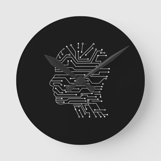 Coding Computer Science Programming Gift Round Clock (Front)