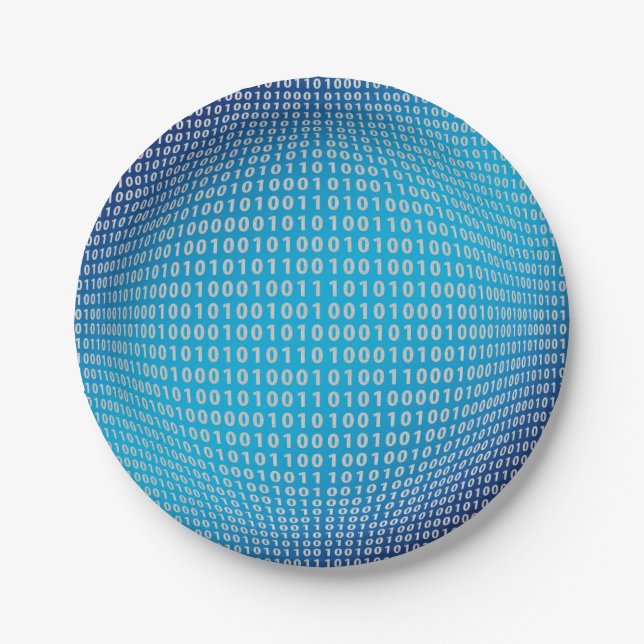 Coding (Cyber World) Paper Plate (Front)