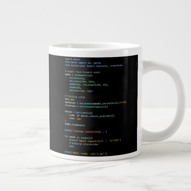 Coding Humour - Developer Logic and Tech Life Large Coffee Mug (Right)