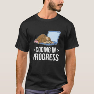 Coding In Progress Coder Programmer Computer Nerd  T-Shirt