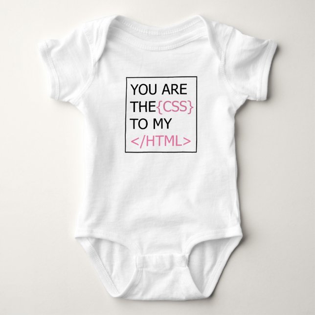 coding lover baby bodysuit (Front)