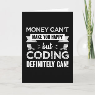 Coding makes you happy coder gift card