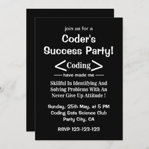 Coding Programmer Developer Coder Invitation