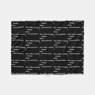 Coding Programmer Java Javascript Procrastination Fleece Blanket