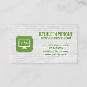 Coding Symbol Icon Business Card