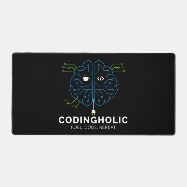 Codingholic Tech Brain Dark Programmer & Coders (Recto)