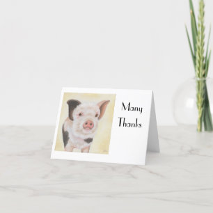 Cody le Carte pour notes du Merci de Piglet