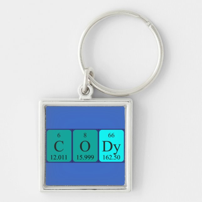 Cody periodic table name keyring (Front)