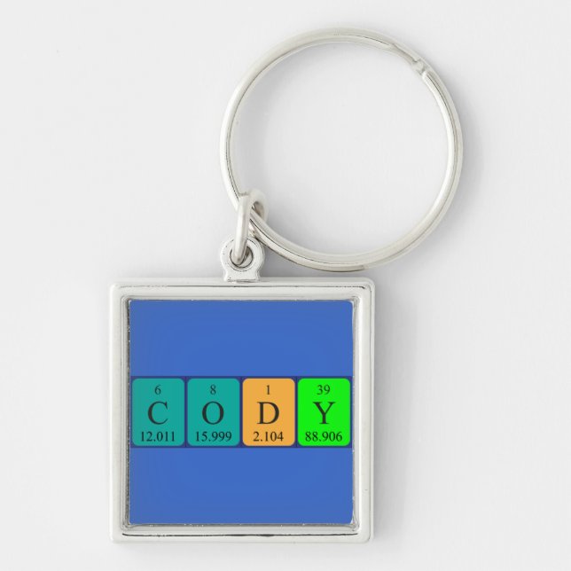 Cody periodic table name keyring (Front)