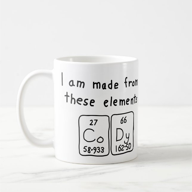 Cody periodic table name mug (Left)