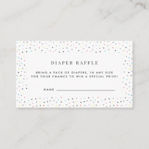 Coed Baby Shower Diaper Raffle Enclosure Card
