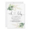 Coed baby shower invitation, Modern gold greenery