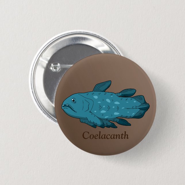 Coelacanth 2 Inch Round Button (Front & Back)