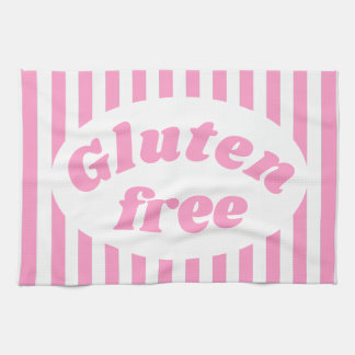 Coeliac Pink White Gluten Free Labelled Kitchen Towel