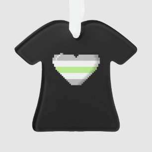 Coeur à 8 bits de pixel de fierté d'Agender