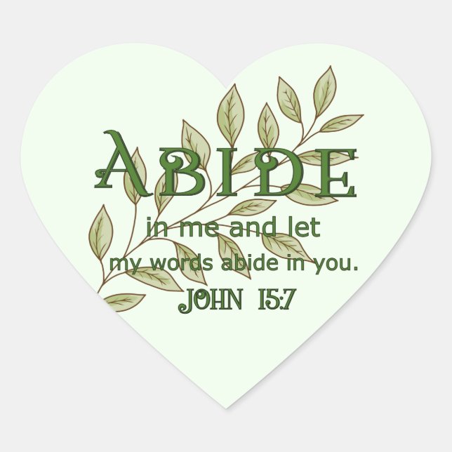 Cœur Abide In Me Heart Sticker (Devant)