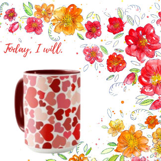 Coeur Abstrait Design Arrière - plan moderne Mug