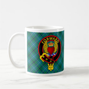 Coeur ailé Ancien mug de tartan Douglas