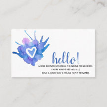 Coeur aquarelle | Payer les cartes de transfert
