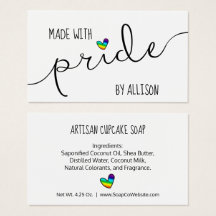 Cœur Arc-en-ciel Fabriqué avec fierté Étiquette de