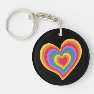 Coeur arc en ciel. Pride gay love Porte - clé