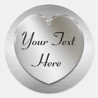 Coeur Argent Pour Personnaliser Les Stickers