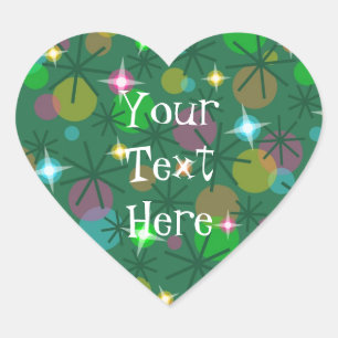 Coeur autocollant "Your Text"