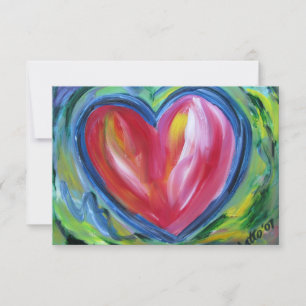 Coeur avec espoir Custom Petite invitation ou Invi