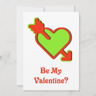 Coeur avec flèche - Carte Saint-Valentin