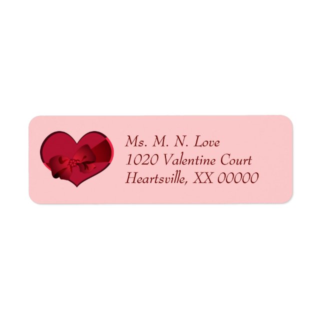 Coeur avec Red Bow Valentine (Devant)