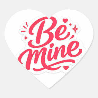 Cœur Be Mine Cute Valentine Heart Sticker | Romantic Pi