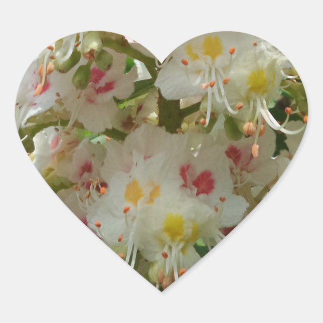 Cœur Beau Sticker Coeur Fleur (Devant)