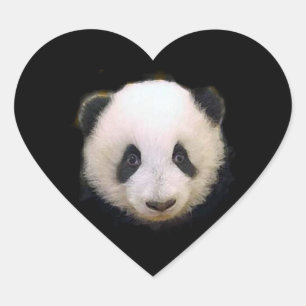 Cœur Bébé Panda Coeur Sticker